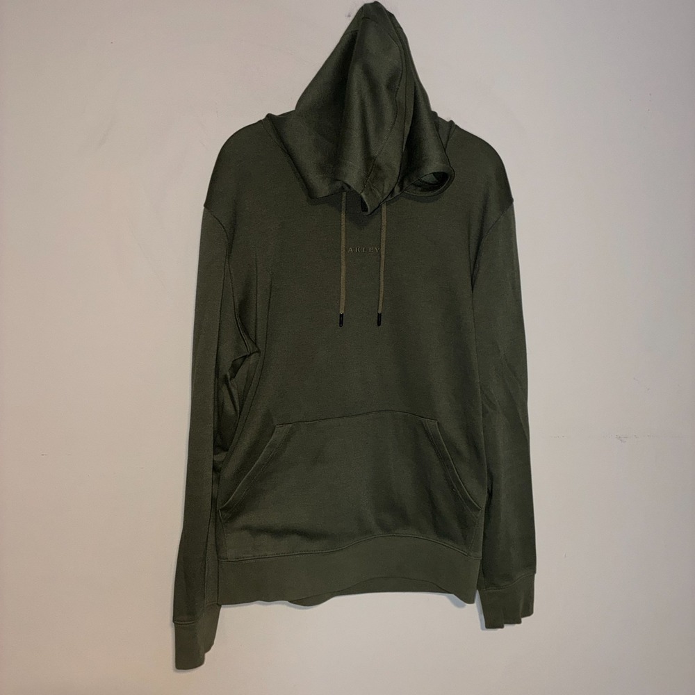 Oakley Custom Fit Hoodie Mens 2XL Olive Green Pullover Sweatshirt